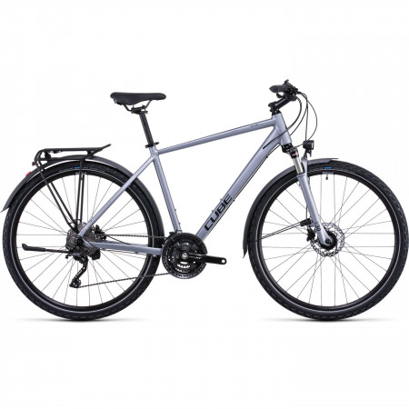 Bicicleta MTB Hardtail Trekking-Oras CUBE Nature EXC Allroad PolarSilver Black