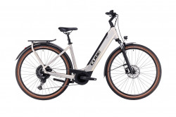 Bicicleta Electrica CUBE TOURING HYBRID PRO 625 EASY ENTRY Pearlysilver Black