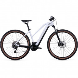 Bicicleta Electrica MTB Hardtail CUBE Reaction Hybrid ONE 500 Trapeze White Grey
