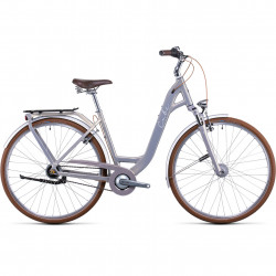 Bicicleta MTB Hardtail Trekking-Oras CUBE Ella Cruise Easy Entry PearlySilver White