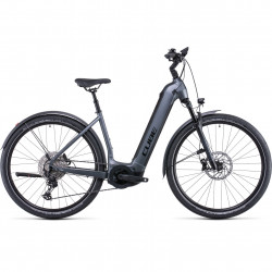Bicicleta Electrica MTB Hardtail CUBE Nuride Hybrid SL 750 Allroad Easy Entry Flashgrey Orange