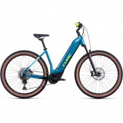 Bicicleta Electrica MTB Hardtail CUBE Reaction Hybrid Race 625 Easy Entry Blue Lime