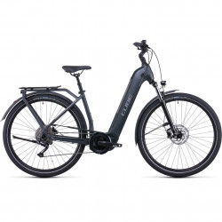 Bicicleta Electrica MTB Hardtail CUBE Kathmandu Hybrid ONE 625 Iridium TEAK Easy Entry Grey Teak