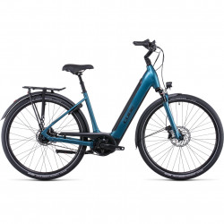 Bicicleta Electrica MTB Hardtail CUBE Supreme RT Hybrid EXC 500 Easy Entry Blue Black