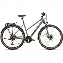 Bicicleta MTB Hardtail Trekking-Oras CUBE Nature Pro Allroad Trapeze SilverGreen Black