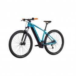Bicicleta Electrica MTB Hardtail CUBE Reaction Hybrid ONE 625 Aquamarine Orange