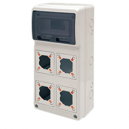 Tablou electric AcquaCOMBI 8M cu loc de prize predecupate IP65 Famatel