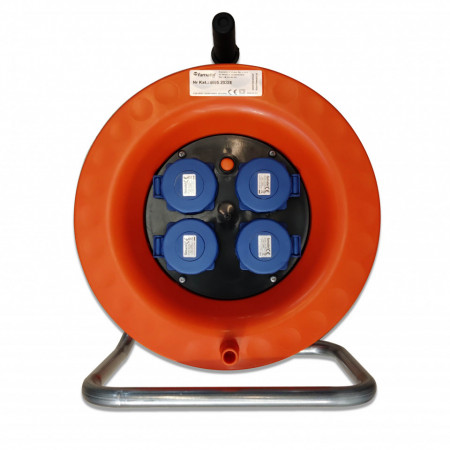 Derulator industrial 4 prize schuko 16A, 230V IP67 prevazut cu termosiguranta Famatel