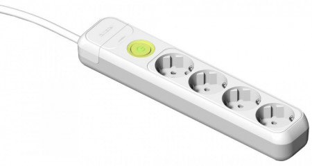 Prelungitor 4 prize schuko 230V 16A cablu 3X1,5mmp 1,5m cu intrerupator luminos Famatel nou
