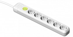 Prelungitor 6 prize schuko 230V 16A cablu 3X1,5mmp 1,5m cu intrerupator luminos Famatel nou