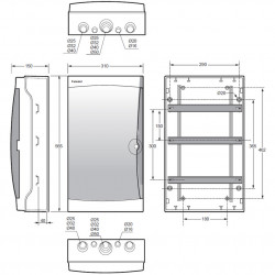 Tablou electric Acqua 42M IP65 Famatel
