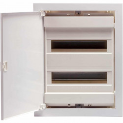 Tablou electric Metallo 28 module, incastrat, cu plastroane, usa metalica IP40 Famatel