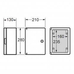 Tablou electric Magna 210x280x130mm IP65 Famatel
