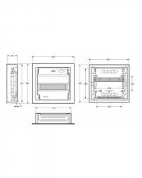 Tablou electric Metallo 14 module, incastrat, cu plastroane, usa metalica IP40 Famatel