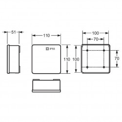 Doza aparenta 100x100x45mm fara presetupe IP55 Famatel