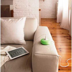 Roller 1 priza schuko 16A 230V cablu 3X1,5mmp 2m verde Famatel