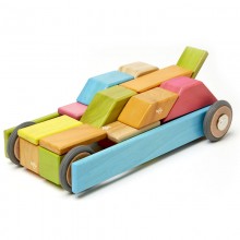Set 42 piese din lemn magnetic, Tegu Tints