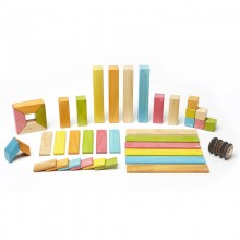 Set 42 piese din lemn magnetic, Tegu Tints