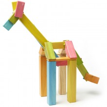 Set 42 piese din lemn magnetic, Tegu Tints
