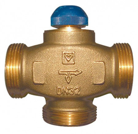 Robinet termostatic cu trei căi, cu distribuţie 100 % pentru instalaţii de răcire şi încălzire Herz Calis-TS-RD DN 32 1 7761 41