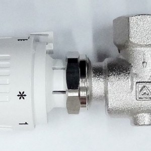 Set format din robinet cu ventil termostatic Herz , model colţar special , si cap termostatic Project