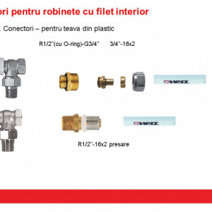 Racord pentru ţevi din material plastic 3/4", pentru ţevi din PE-X, PB şi cu inserţie de Al G3/4" 16 x 2 mm cod 1 6098 03