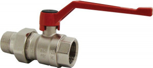 Robinet cu sfera Herz, 2", PN16, maneta cu parghie, filet interior x racord olandez, 1 2211 06