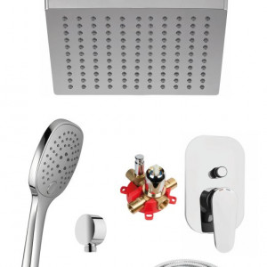 Set Infinity Duo, cu baterie ingropata pentru cada/dus sau 2 dusuri Herz, cod UH00371