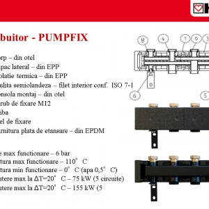 Distribuitor pentru 5 grupuri de pompare PUMPFIX DN 32 1 4501 33