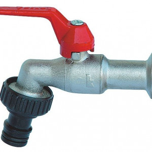 Robinet dublu serviciu cu manetă din aluminiu şi stuţ pentru cuplă rapidă DN20 (3/4''), PN16 cod 1 2502 02