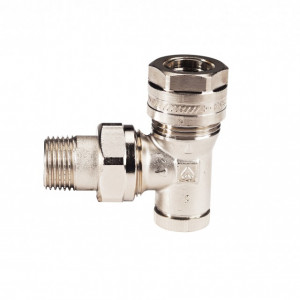 Robinet retur coltar 1/2'' RL-1, cu filet exterior si conector de 15 (Cu)sau 16 (PeX)
