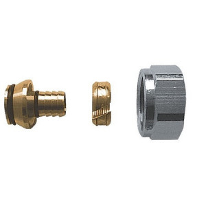 Set termostatic Herz format din robinet cu ventil termostatic model coltar special cu filet exterior, cap termostatic Project si conectori (pentru teava de CU de 15 sau PeXAl 16)