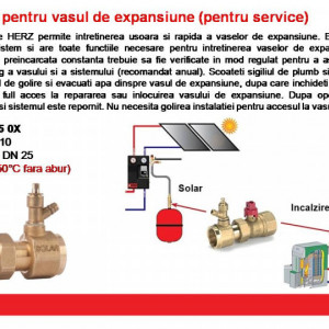 Robinet cu sferă HERZ Armaturen pentru service-ul și testarea vaselor de expansiune DN25 ( 1'' ) cod 1 2205 03