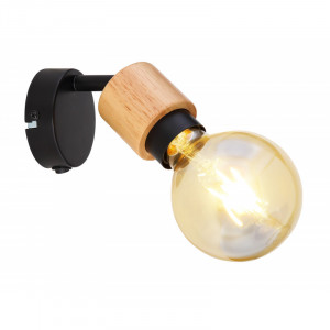 Spot cu intrerupator Jorna, metal si lemn, 1 bec, dulie E27, 54031-1 Globo