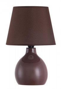 Lampa de birou Ingrid, ceramica, textil, maro, 1 bec, dulie E14, 4476, Rabalux