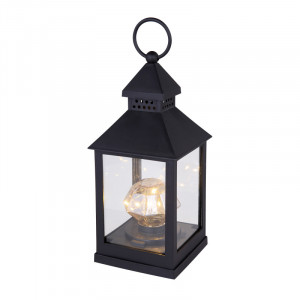 Felinar decorativ negru, alimentare cu baterii, 28179-1 Globo