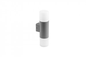 Aplica de exterior 2 becuri, dulie E27, antracit + alb, IP44, GTV