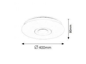 Plafoniera smart LED RGB Murry cu difuzor, dimmer si telecomanda, 24W, 1440lm, IP20, reglabila 3000-6000K, alba, Rabalux