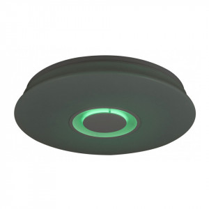 Plafoniera smart LED RGB Murry cu difuzor, dimmer si telecomanda, 24W, 1440lm, IP20, reglabila 3000-6000K, alba, Rabalux