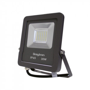 Proiector led 30W, 2550lm, IP65, lumina calda 3000K, Gri, Braytron