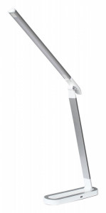 Lampa de birou LED Misha, port USB, 7W(35W), 400lm lumina neutra(4000k) dimabila, alb-argintiu, Rabalux