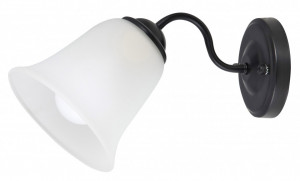 Aplica Fabiola, metal, sticla, negru mat, 1 bec, dulie E27, 7256, Rabalux