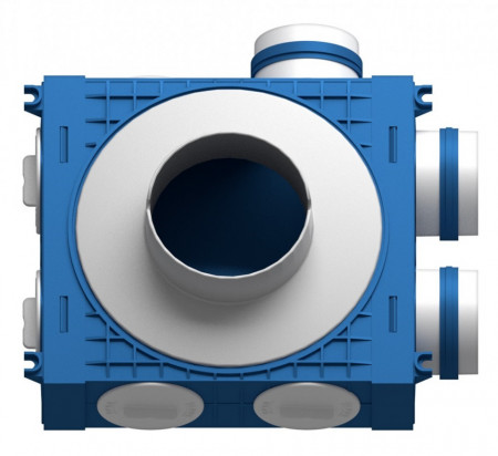 Distribuitor 3 cai x 75 DN125 plastic ABS triplu tratat