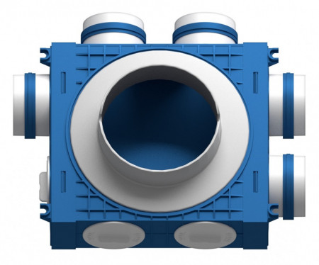 Distribuitor 5 cai x 75 DN160 plastic ABS triplu tratat