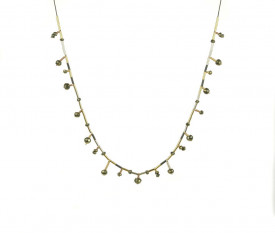 colier Supernova din gold filled de 14k/20, argint si pirite