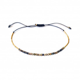 bratara din gold filled de 14k/20 (aur filat) si jasp - Jasper Bar
