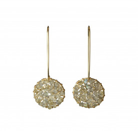 cercei Pendulum din labradorit si gold filled de 14k/20