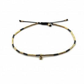 bratara din gold filled de 14k/20, argint oxidat si diamant montat in aur de 18k