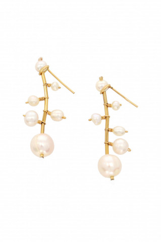 cercei cu perle de cultura Pearls Bouquet din gold filled de 14k/20 (aur filat)