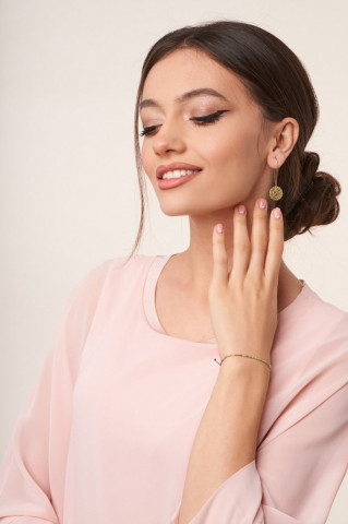 cercei din aur filat de 14k/20 si peridot, Corina Mardari